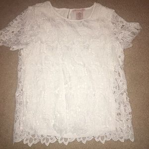 Philosophy White Lace Top